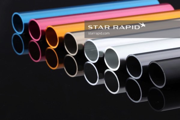 multicolored anodized tubes