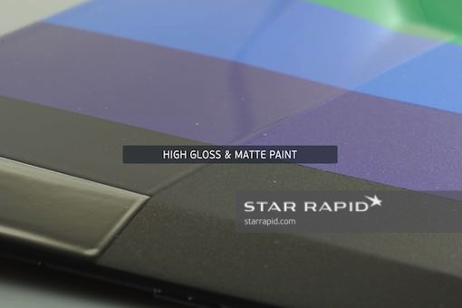 Samples of different paint gloss, Star Rapid finishing services