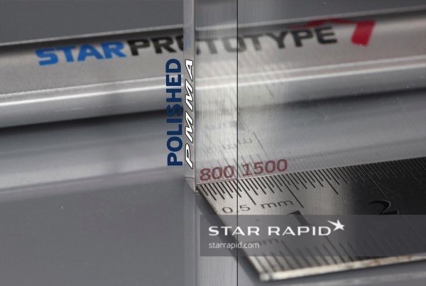 Samples of polished PMMA, Star Rapid finishing services
