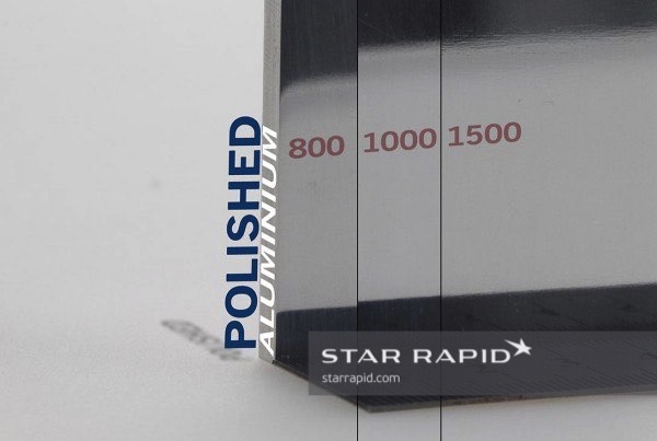 Samples of polished aluminum, Star Rapid finishing services