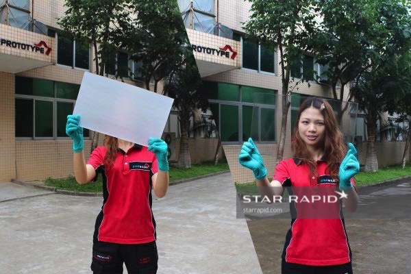 vapor polishing, before and after samples, Star Rapid finishing services