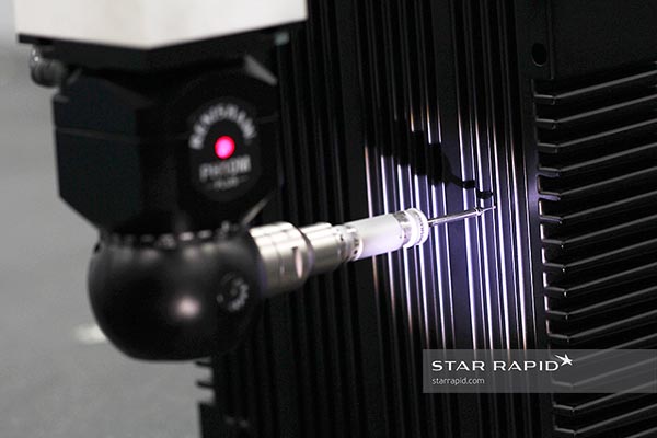 Measuring the Ervocam pressure die cast heat sink