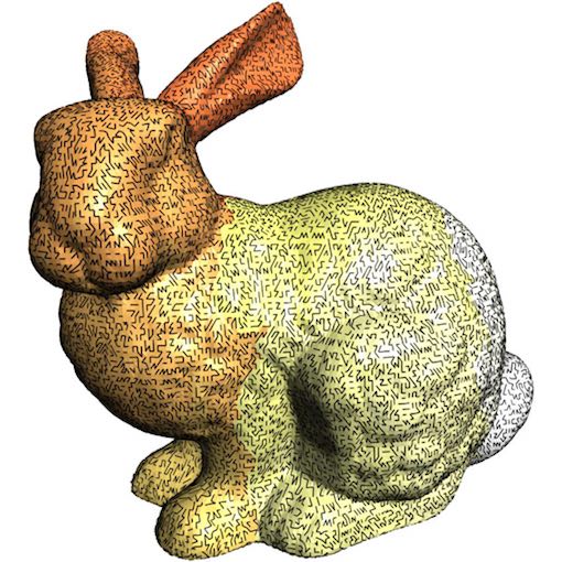 Point cloud of bunny from a 3D scan
