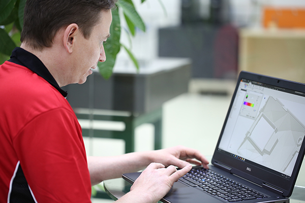 Engineer reviewing a CAD drawing at Star Rapid