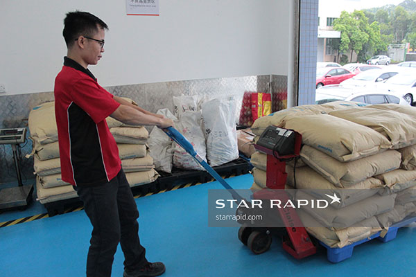 Star Rapid receiving delivery of plastic pellets