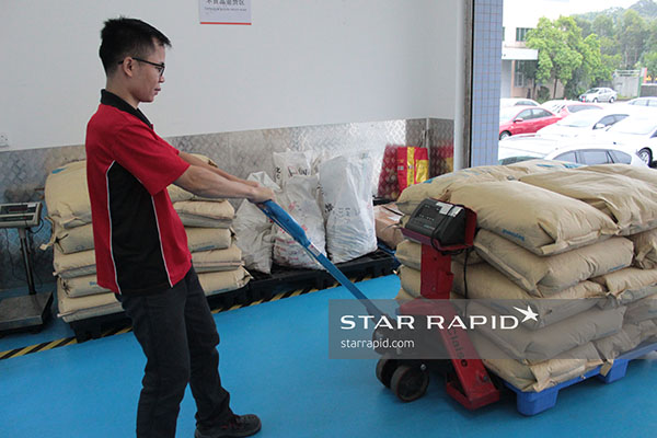 Star Rapid receiving delivery of plastic pellets