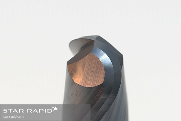 Close-up of a bull nose mill used at Star Rapid