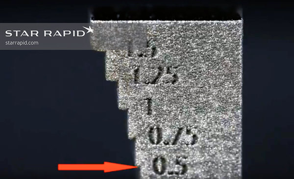 Star Rapid 3D printing design template for overhangs