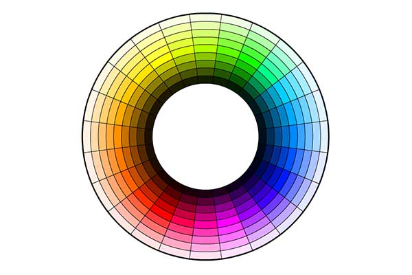 Color wheel showing tint