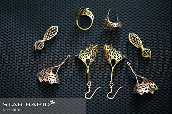 Collection of Veronica Nunes 3D printed jewelry