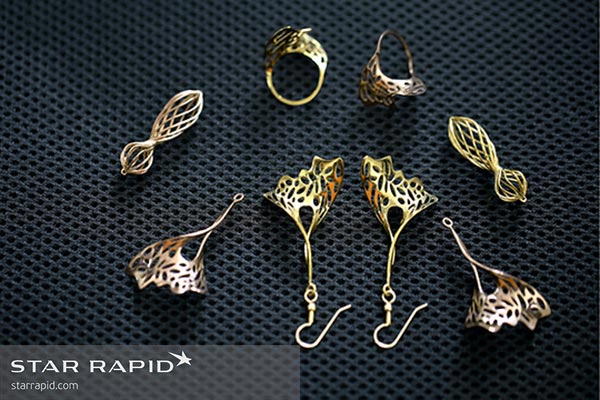 Collection of Veronica Nunes 3D printed jewelry