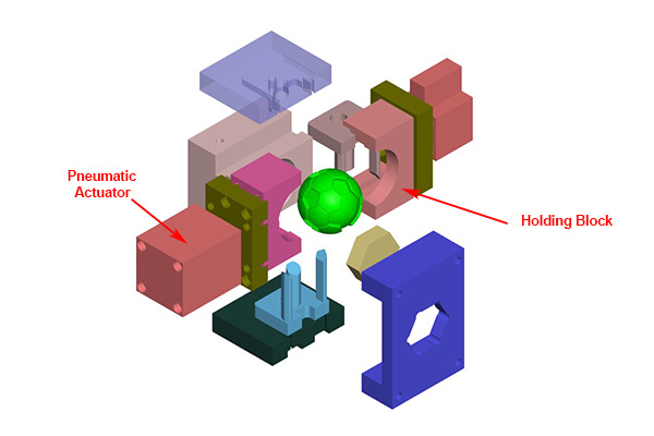 Sphere holding fixture at Star Rapid