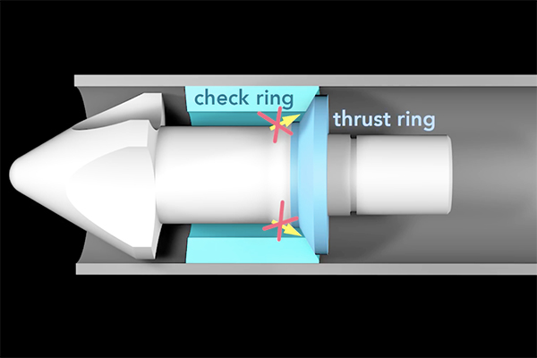 Graphic image of check ring closed.