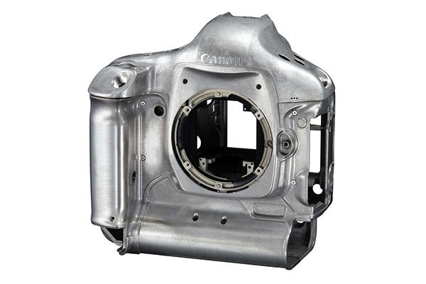 Magnesium die cast camera body from Canon.