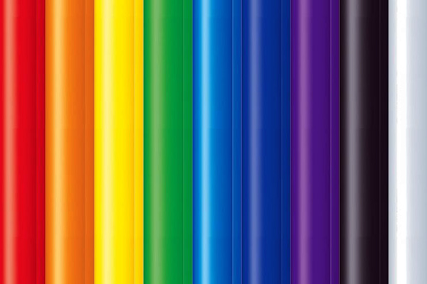 Multi-colored acrylic tubes