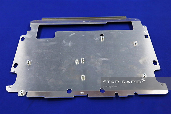 Threaded studs on metal base plate, Star Rapid