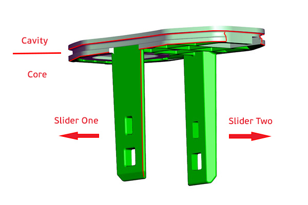 PEEK Thermodyne part split line, Star Rapid