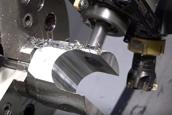 Milling a cylindrical part on a Haas ST-20Y turning center
