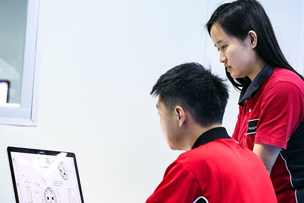 Reviewing a customer's design drawing at Star Rapid