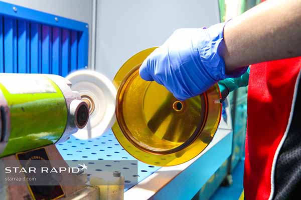 Buffing plastic at Star Rapid