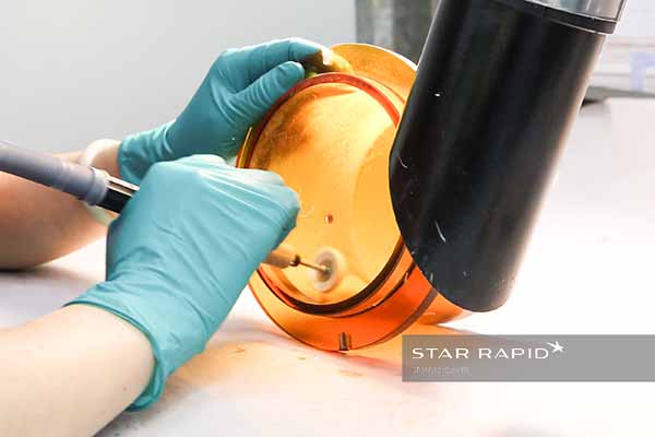 Polishing inside a part for Biorep