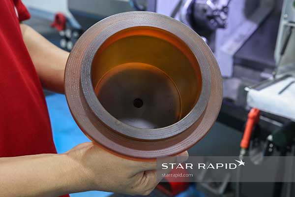 Rough machining a plastic cylinder for Biorep Technologies