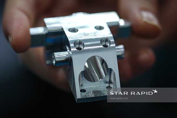 Freshly milled part at Star Rapid