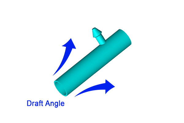 Illustration of draft angle detail at Star Rapid for DFM instruction