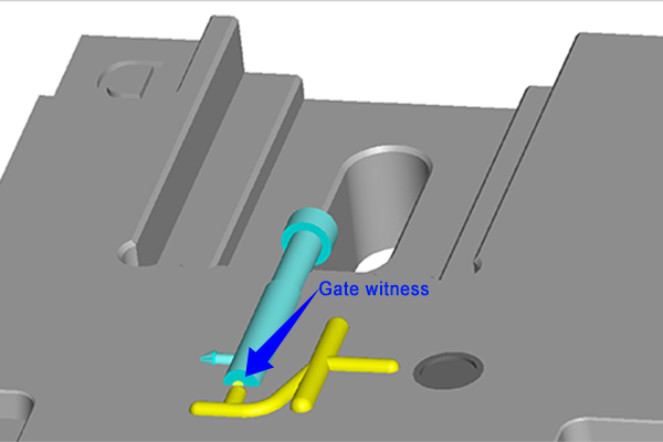 Illustration of gate witness for plastic injection molding at Star Rapid